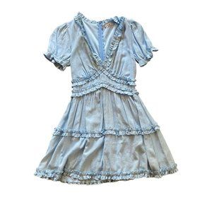 Mi Ami Blue Ruffle Dress